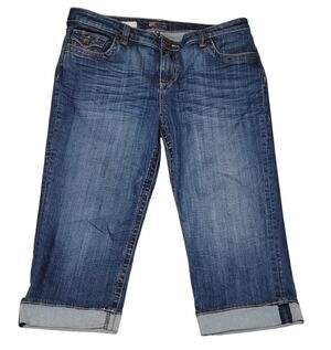 Kut from the Kloth Natalie Crop Jeans Womens 14 Flap Pocket Embroidered Cuffed